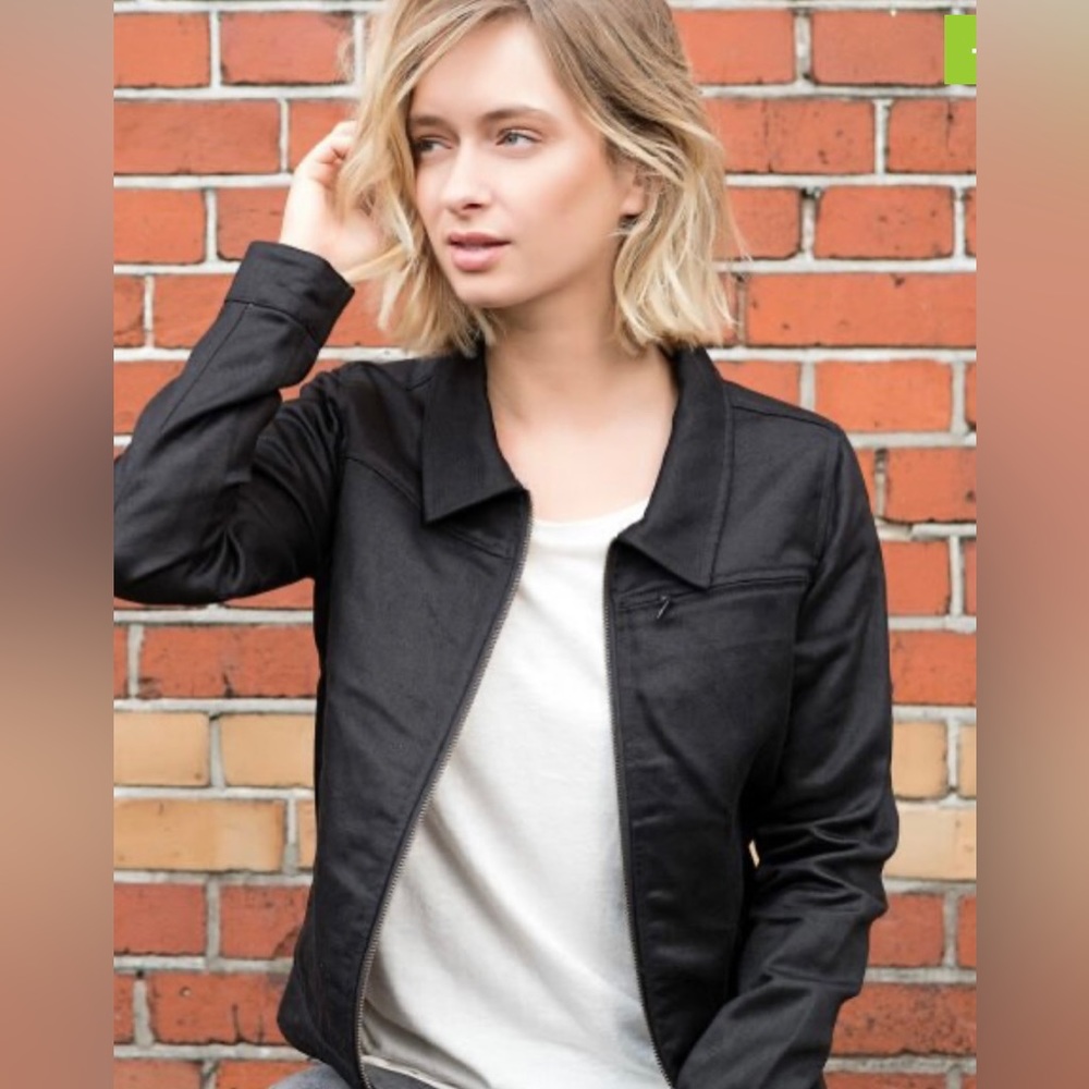 Hoodlamb Hemp Jacket in navy blue
